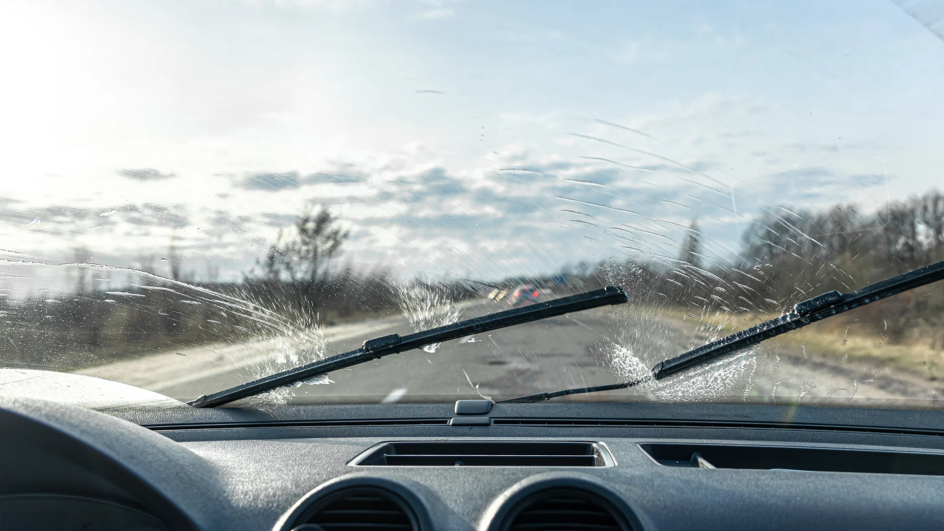 Car wipers clean windshields
