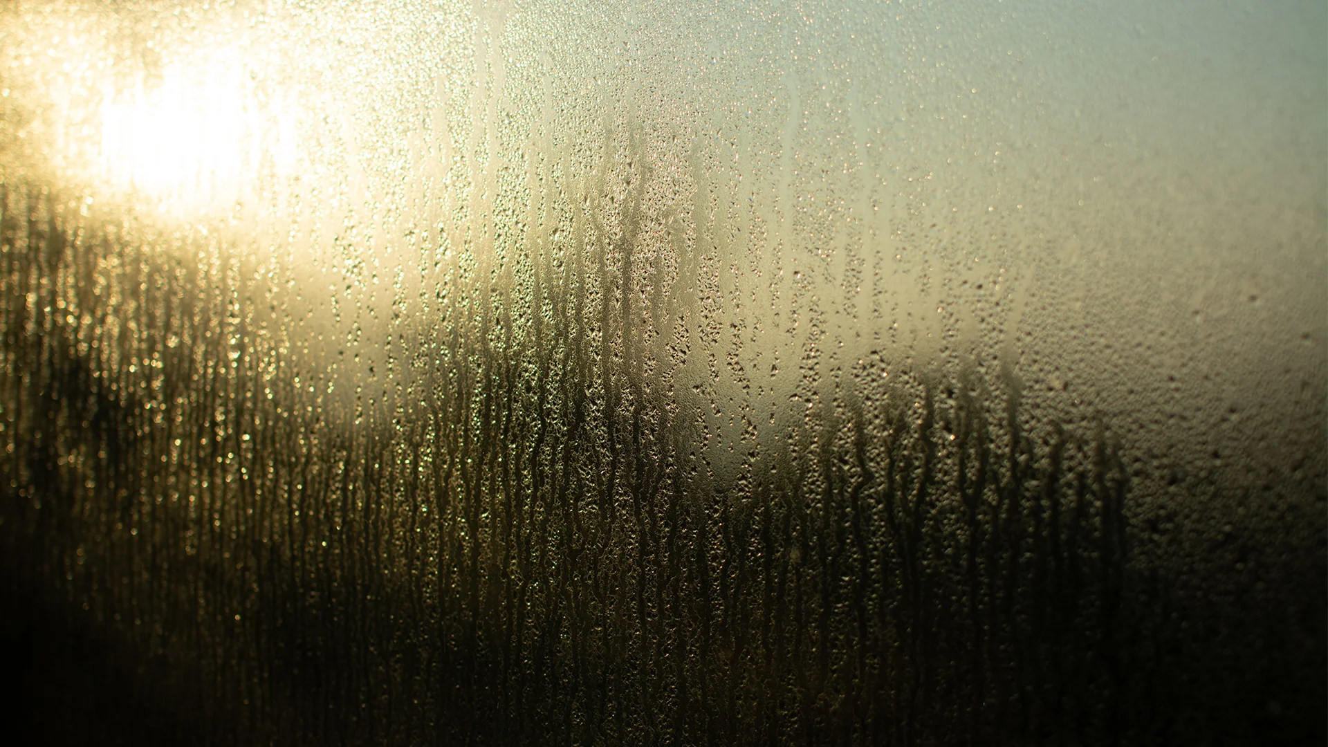 Glass window reflecting light